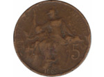 FRANCE 5 CENTIMES DUPUIS 1905 TB coups