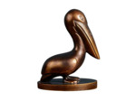 Statuette pélican résine 21x11x16cm