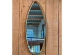 Miroir ovale en aluminium doré 47x4x119cm