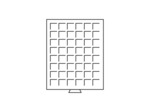 BOX MONNAIE MEDAILLER PLATEAU 48 CASES ROUGE 302202