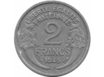 FRANCE 2 FRANCS MORLON ALUMINIUM 1945 C TTB-