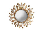 Miroir convexe auréole d'étoiles 47x2x47cm