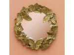 Miroir papillons dorés résine 29cm