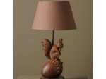 Lampe à Poser Ecureuil Pensif Résine Lin 30x55cm