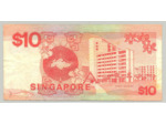 SINGAPOUR 10 DOLLAR NON DATE (1989) SERIE A40 TTB