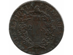 FRANCE LOUIS XVI 2 SOLS FRANÇOIS 1792 R (Orléans) 22gr95 TB