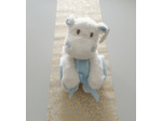 Peluche hippopotame avec plaid personnalisé