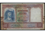 ESPAGNE 500 PESETAS 24-04-1931 TB+ Taches