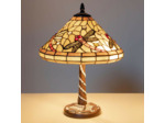 Lampe à poser libellule mosaïque en verre et métal 43x30cm