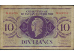 FRANCE D'OUTRE-MER A.E.F 10 FRANCS (1944) SERIE FQ TB+ (P16b)