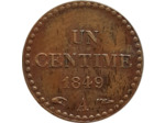 FRANCE 1 CENTIME DUPRE 1849 A TTB+