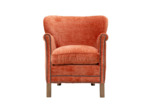 Fauteuil Turner terracotta velours 73x67x71cm