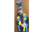 PUZZLE GIRAFE EN BOIS ALPHABET ET NUMERO MODELE 1 NEUF