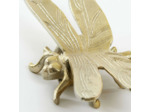 Libellule métal doré 5x18x23cm
