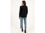 Gilet col V Blainville boutonné en maille de laine fine