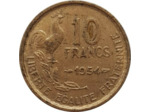 FRANCE 10 FRANCS GUIRAUD 1954 PEU TTB+