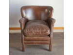 Fauteuil Turner cuir marron 67x67x75cm