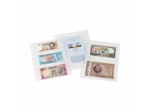 50 POCHETTES PLASTIQUES OPTIMA EASY 2 BANDES TRANSPARENTES