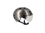 Casque urbain gris brillant - clignotants