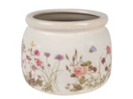 Pot de fleurs céramique fleuri 20x20x15cm