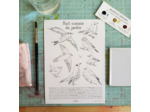 Affiche A5 - Huit oiseaux du jardin à peindre
