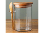Bocal hermétique cuillère bois 16x12cm