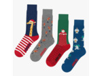 Pack de 4 paires de Chaussettes JIMMY LION Santa Is Coming