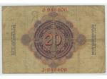 ALLEMAGNE 20 MARK SERIE J 21-04-1910 TB+