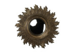 Miroir convexe soleil doré antique 18cm