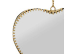 Miroir Mural en Forme de Cœur avec Bordure Dorée 15x16cm