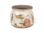 Pot de fleurs intérieur céramique beige rose 10x12x12cm