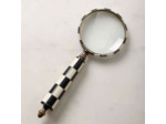 Loupe Damier Noir et Blanc résine 22x9cm