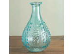 Vase Liseron bleu verre 15x9x9cm