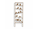 Treillage de Jardin en Fer Marron Silhouette Oiseaux sur Branches 38x1x115cm