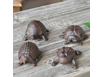 Ensemble de 4 cache clés fonte animaux 10x5cm