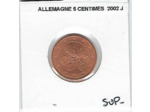 ALLEMAGNE 2002 F 5 CENTIMES SUP-