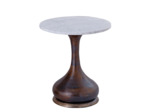 Table d'appoint Olga plateau marbre 46x52cm