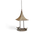 Mangeoire oiseau à suspendre brune 40x19x18cm