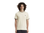 Tee Shirt FRED PERRY Twin Tipped Oatmeal/Ecru/Black