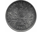 FRANCE 5 FRANCS ROTY 1987 SUP