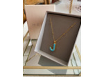 Collier initiale J - Say my Name Bleu Néon