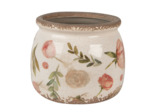 Pot de fleurs intérieur céramique beige rose 13x16x16cm