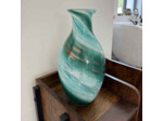 Vase Sablon vert verre 16x16x32cm