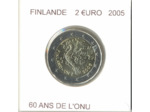 FINLANDE 2005 2 EURO COMMEMORATIVE 60 ANS DE L ONU SUP