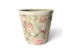 Pot de fleurs en Céramique Rose style jardin Anglais 17x16cm