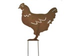 Silhouette jardin poule 36x1x48cm