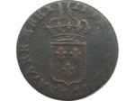 LOUIS XV (1715-1774) LIARD AU BUSTE ENFANTIN 1721 S (REIMS) 2gr92 TB-