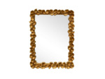 Miroir doré fleurs de Gingko 43x32cm