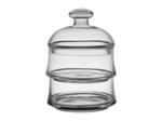 Bocal étages couvercle verre Marnay 28x18x18cm