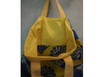 SAC TOTE BAG JAUNE ET BLEU GRANDES ET PETITES ANSES 46*38 CM